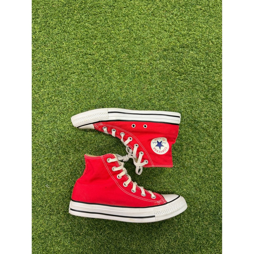 Converse Chuck Taylor All Star High Top Red Canvas Sneakers M9621 Men 5 Womens 7 - Picture 2 of 5